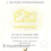 Urkunde von der Deutsche Fotomeisterschaft 1995 in Obertshausen