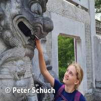 Der Ball sitzt fest im Maul ...