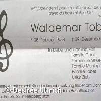 Waldemar Tober geht auf seine letzte Reise